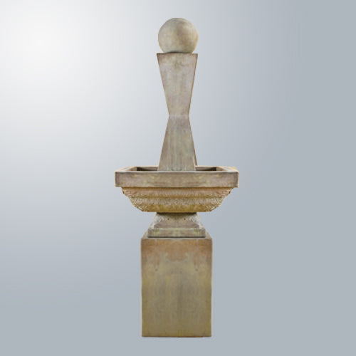 Mod I Fountain Tall With Ball outdoor water feature