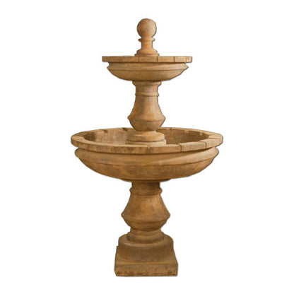 Montefalco Two Tier Large Fountain in a garden setting