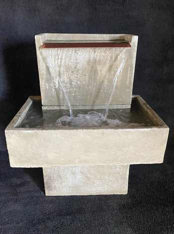 Mystic Falls Modern Water Fountain with LED lights and natural stone finish