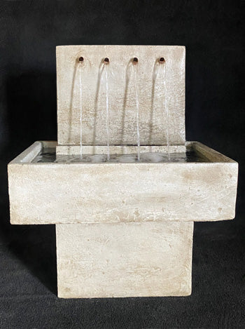 Mystic Streams Modern Water Fountain with LED lights and natural stone finish