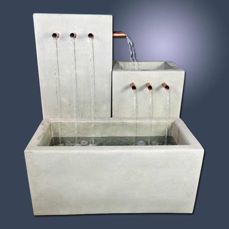 Novem Modern Fountain with water flowing