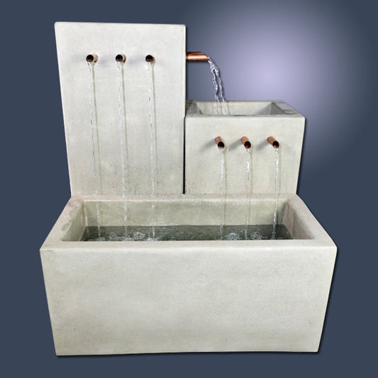 Novem Modern Fountain with water flowing
