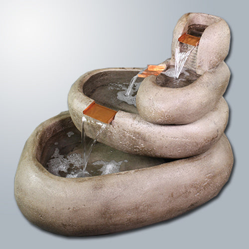 Pebble Falls Fountain with water flowing over rocks