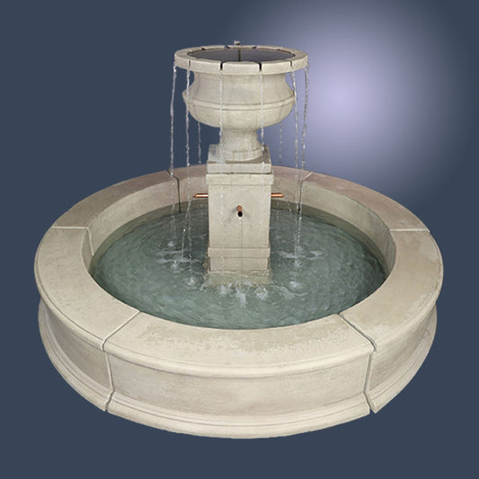 Piazza Aventino Easy Pond Fountain with Copper Spouts