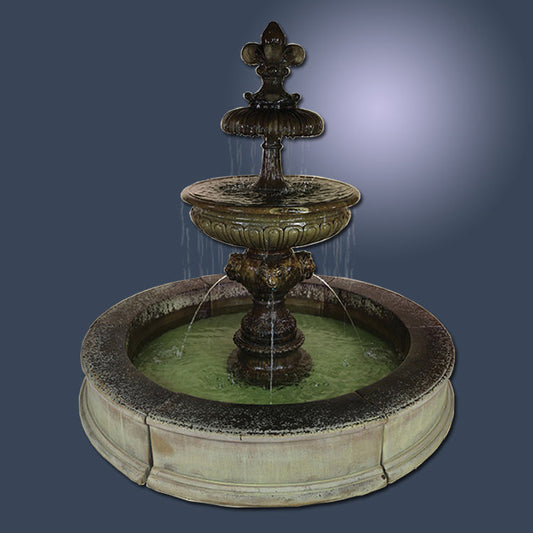 Piazza Veneta Easy Pond Fountain with water flowing