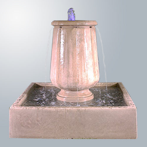 Planum Urna Fountain with water flowing