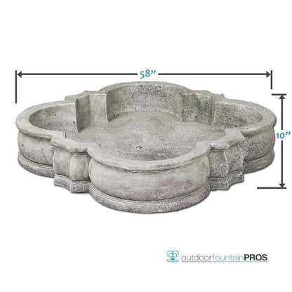 Giannini Fountain Quadrifoil Basin