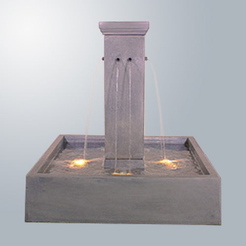 Quadrum Courtyard Fountain with water flowing