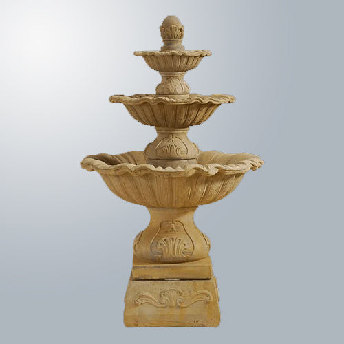 Regina Three Tier Fountain With Base outdoor water feature