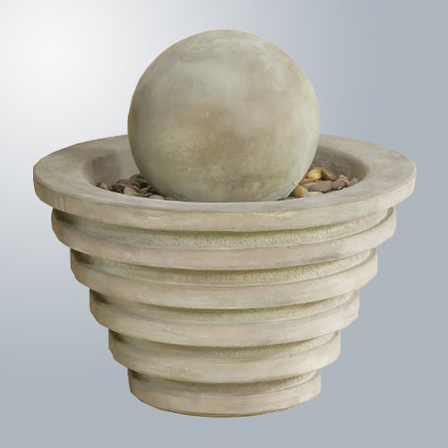 Ring Ball Fountain water feature for garden or patio