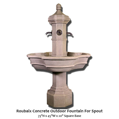 Roubaix Concrete Outdoor Fountain For Spouts