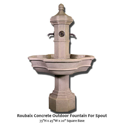 Roubaix Concrete Outdoor Fountain For Spouts