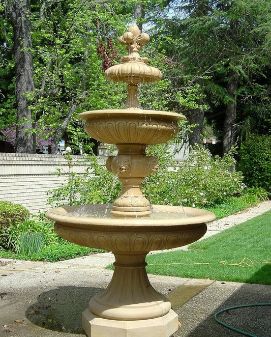 San Remo Outdoor Water Fountain with tiered design and decorative accents