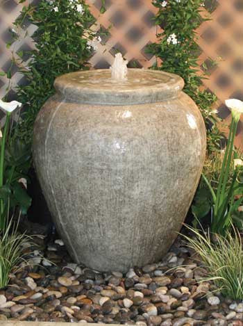 Santa Barbara Urn Garden Fountain with 2 foot Reservoir