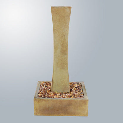 Serene Waters Fountain with cascading water and natural stone finish