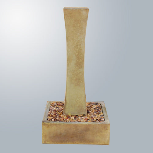 Serene Waters Fountain with cascading water and natural stone finish