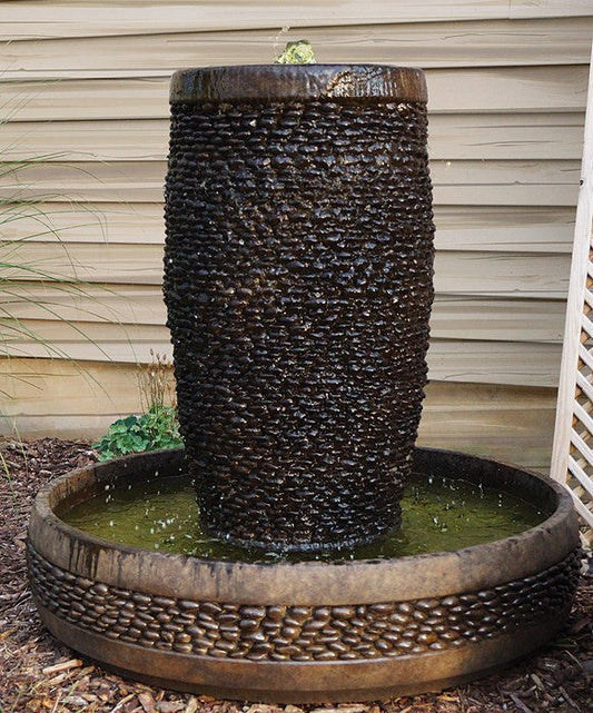 Shimmering Stones Fountain with water flowing
