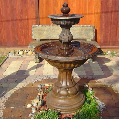 Siena Outdoor Fountain with water flowing