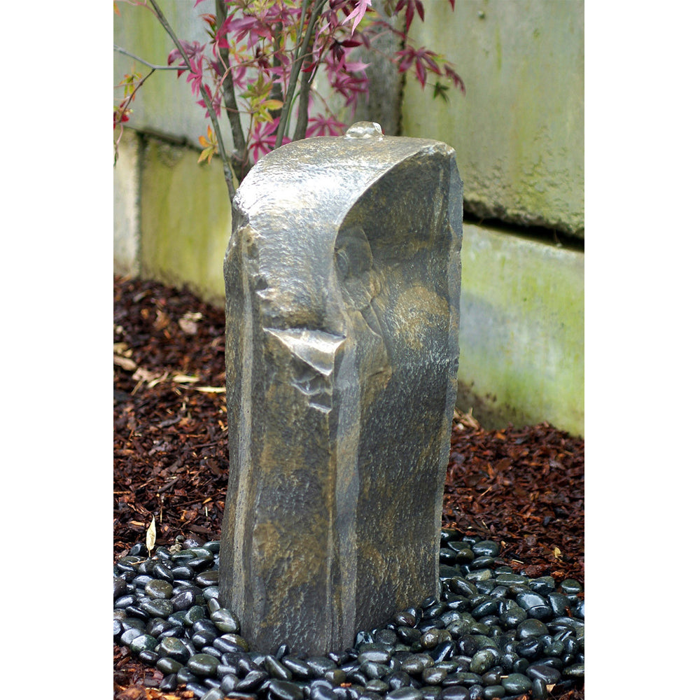Silver Falls Outdoor Fountain Rock with water flowing
