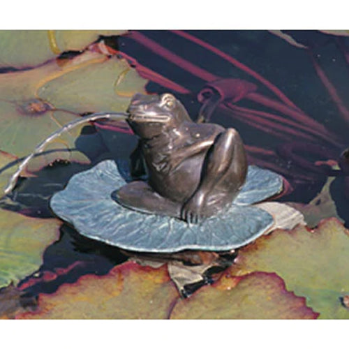 Brass Baron Small Lazy Frog Garden Accent
