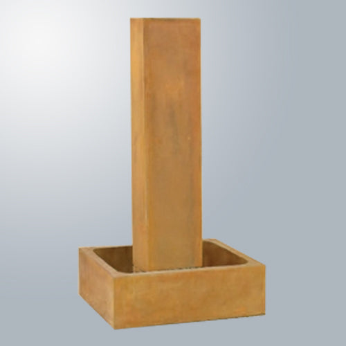 Smooth Pilar Fountain Tall With No Ball outdoor water feature