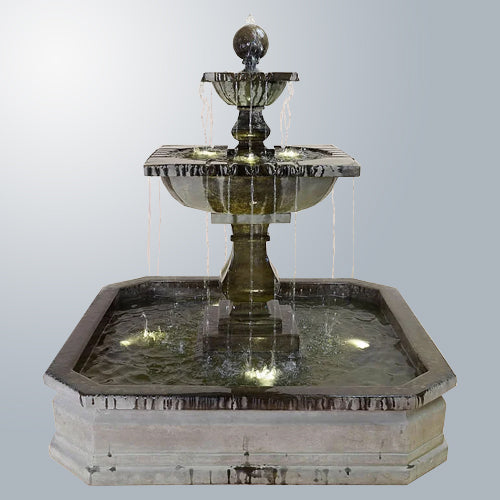 Solara Quadra Pond Fountain with water spray
