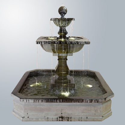 Solara Quadra Pond Fountain with water spray