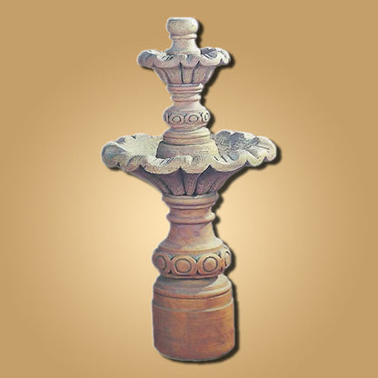 Spanish Garden Fountain with Water Flowing
