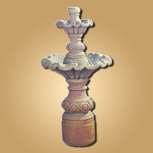Spanish Garden Fountain with Water Flowing