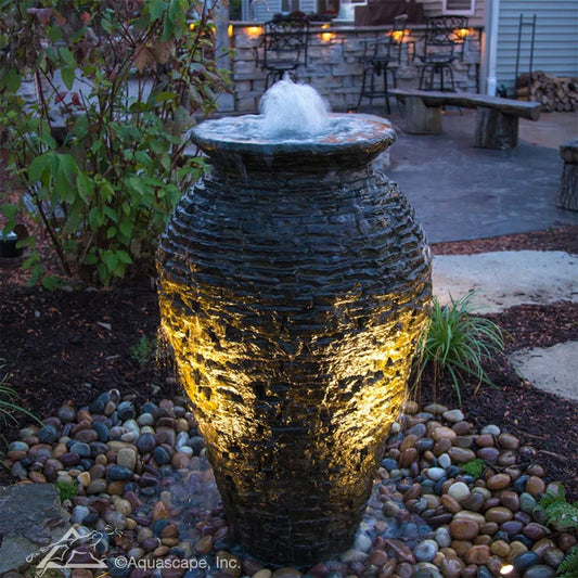 Stacked Slate Urn Fountain Kit 45 inch H 114 cm