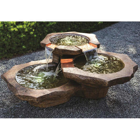 Stone Basins Fountain outdoor water feature