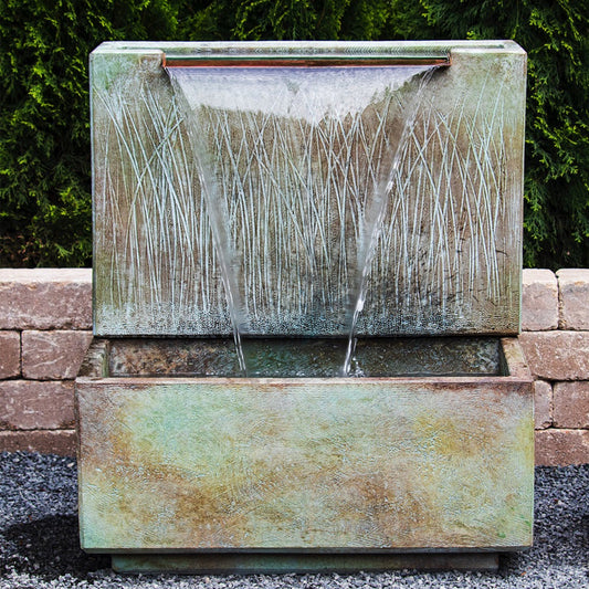 Summer Breeze Wall Fountain with water flowing