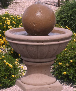 36 inch tall GFRC Tuscany Series fountain with spheres