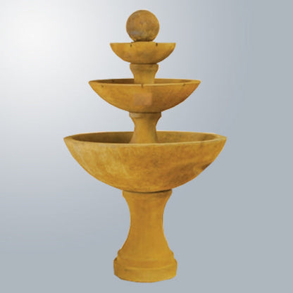 Terso Three Tier Fountain With Spillways outdoor water feature
