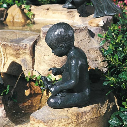 Brass Baron The Squeeze Garden Pool Accent statue