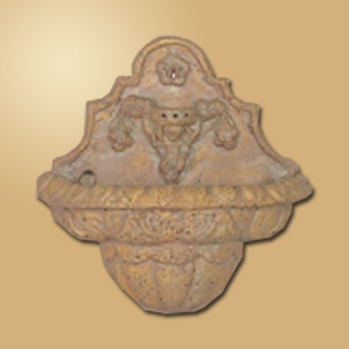 Travertine Angel Wall Fountain with Water Flowing