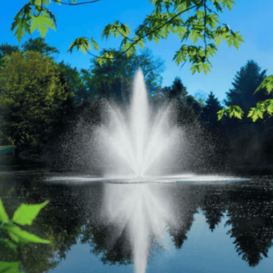 Scott Aerator Triad Pond Fountain in water