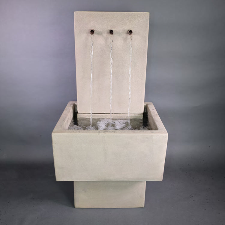 Tribus Patio Wall Fountain with water flowing