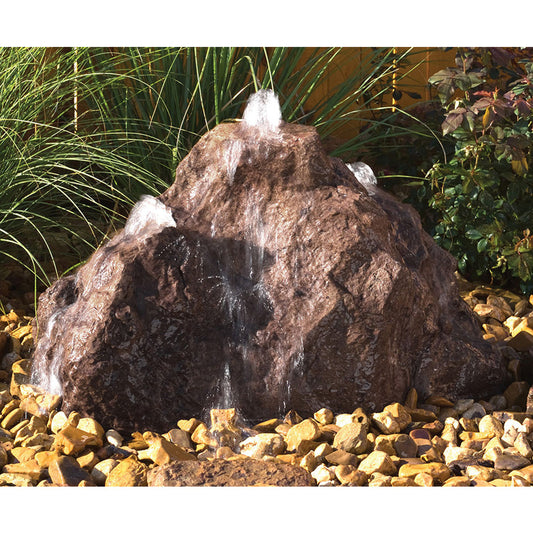 Triple Cascade Stone Outdoor Fountain with water flowing