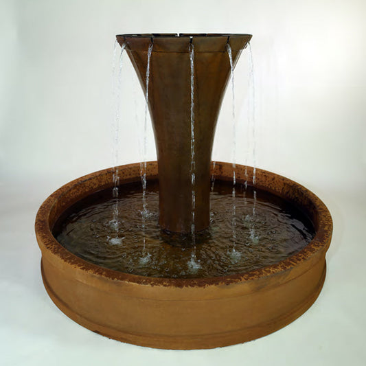 Trome Round Pond Fountain with water spraying