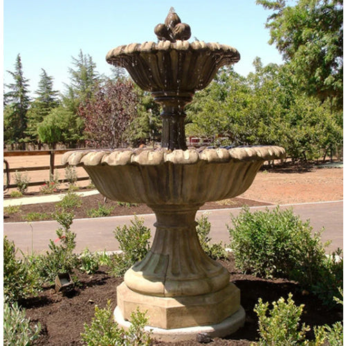 Tuscania Outdoor Water Fountain with tiered basins and decorative accents
