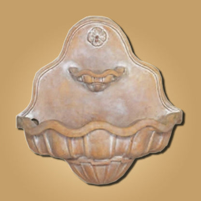 Tuscany Wall Fountain with water flowing