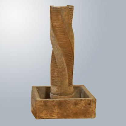 Twist Texture Fountain With No Ball outdoor water feature