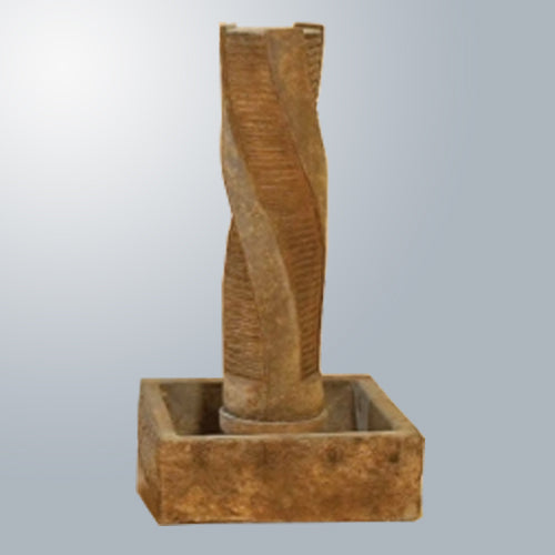 Twist Texture Fountain With No Ball outdoor water feature