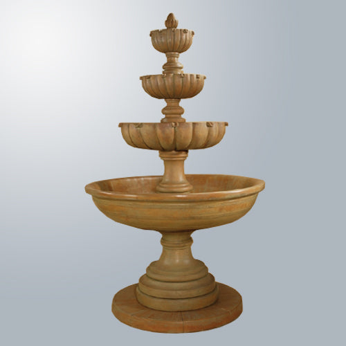 Urbino Maximus Four Tier Fountain with water flowing