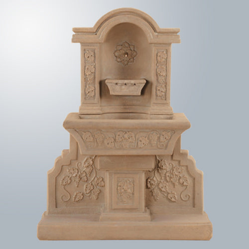Uva Wall Outdoor Fountain with water flowing