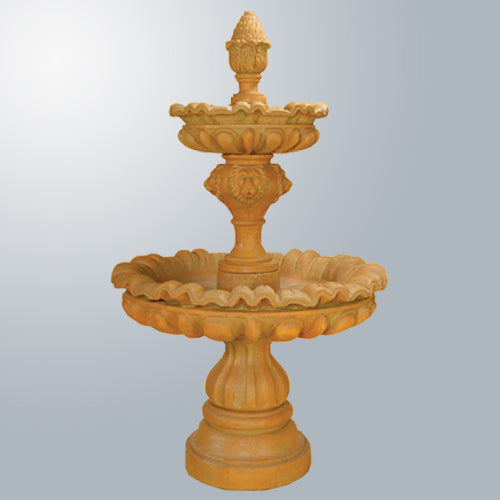 Venezia Two Tier Fountain in a garden setting