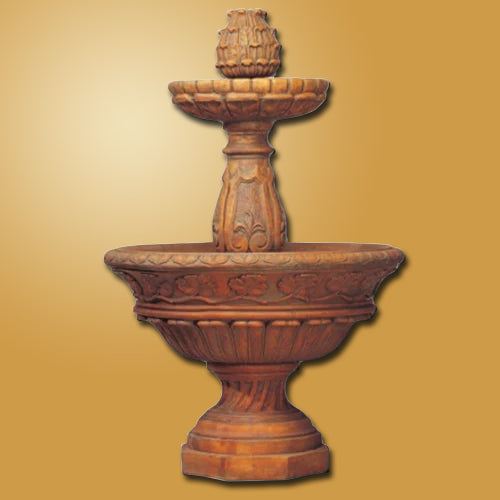Verona Tiered Outdoor Water Fountain with water flowing