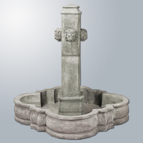 Via Veneto Outdoor Water Fountain with tiered design and decorative accents