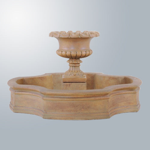 Villa Regina Pond Fountain in a garden setting